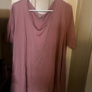 LuLaRoe Dusty Rose Short Sleeve Top